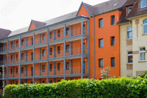 colorful apartment buildings in Halberstadt, Germany