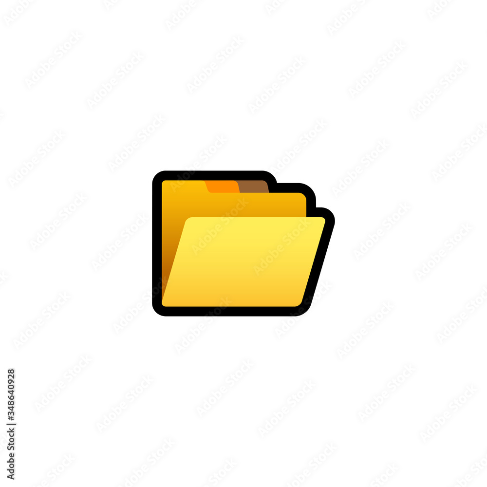 Open File Folder Vector Icon. File Folder Isolated Emoji, Emoticon Illustration Open File Folder Vector Icon. File Folder Isolated Emoji, Emoticon Illustration