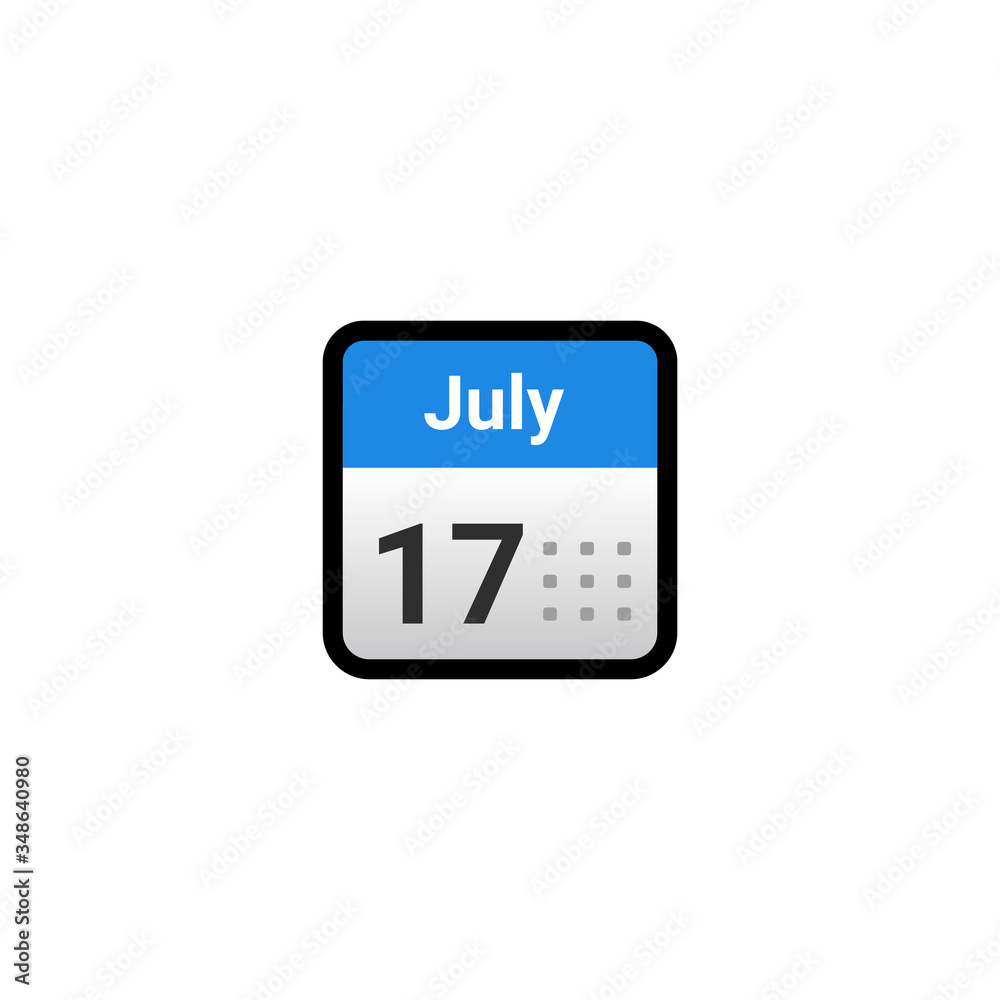 Calendar  Vector Icon. Isolated Emoji, Emoticon Illustration	