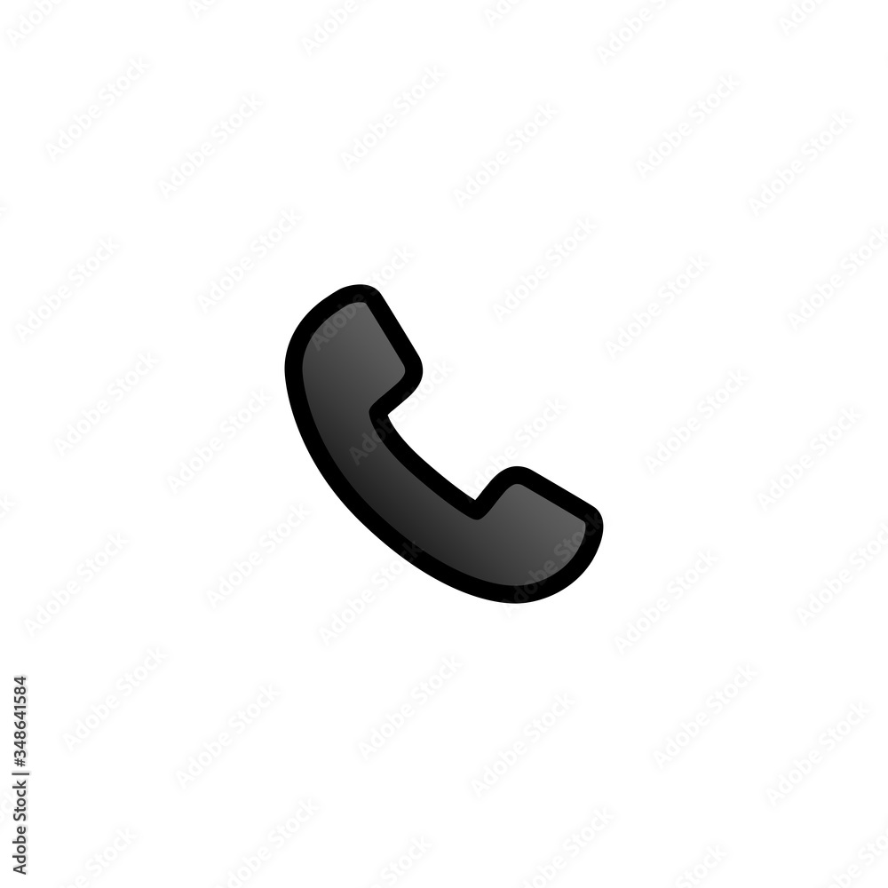 Telephone Receiver Vector Icon. Phone Isolated Emoji, Emoticon