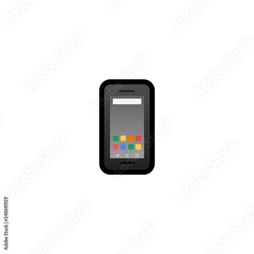 Mobile Phone Vector Icon. Smartphone Isolated Emoji, Emoticon Illustration 