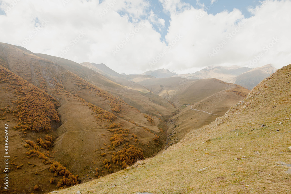 Obraz premium landscape with mountains and clouds, Georgia