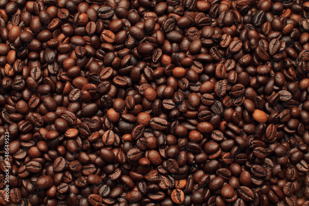 coffee beans surface as background