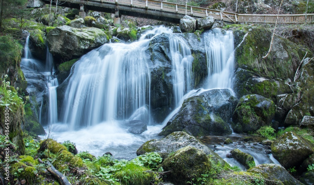 long exposure of Triberg waterfalls in Germany long exposure of Triberg waterfalls in Germany