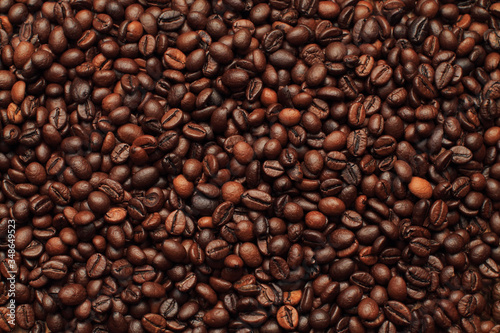 coffee beans surface as background