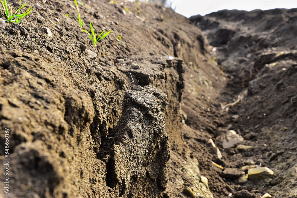 Soil erosion waste soil texture field