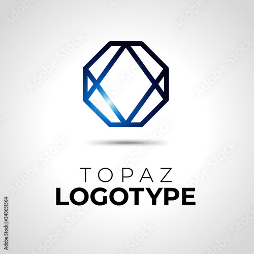 Premium universal gems logo. Abstract elegant gem logo icon vector design. Universal creative premium symbol. Luxury jewel logotype.