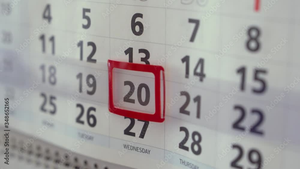 Business man finger pushing red marker on calendar page. Finger pushing paper calendar marker. Finger push paper calendar marker on may last days. Office concept, conference, calendar and sticker 4k Business man finger pushing red marker on calendar page. Finger pushing paper calendar marker. Finger push paper calendar marker on may last days. Office concept, conference, calendar and sticker 4k