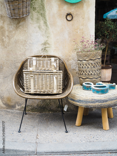 French decoration. Street art. Farm style.  image with selected focus