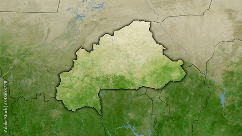 Burkina Faso, satellite B - dark glow