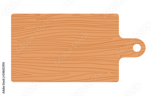 Kitchen wooden board vector flat isolated