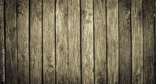 Brown floor made of wood with old texture and most weathered surface