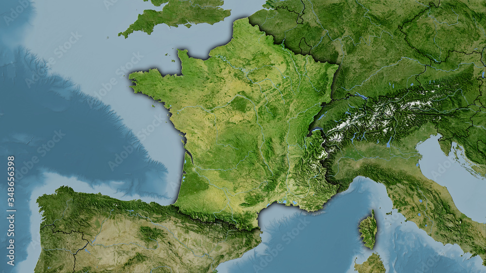France, satellite B - dark glow