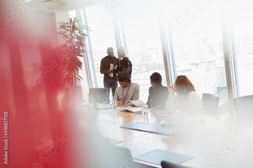 Business people talking in conference room meeting