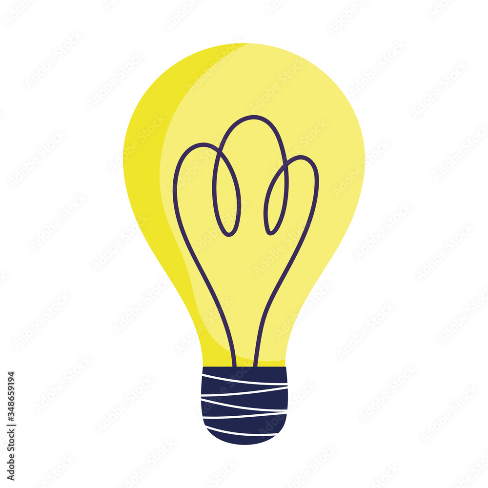 Fototapeta premium light bulb creativity and innovation isolated icon design
