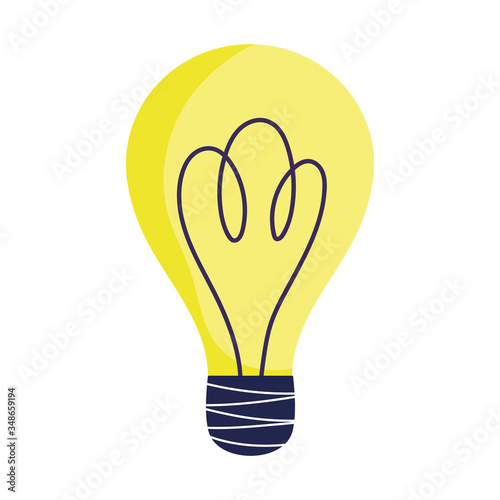 light bulb creativity and innovation isolated icon design