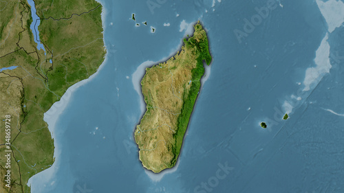Madagascar, satellite B - dark glow