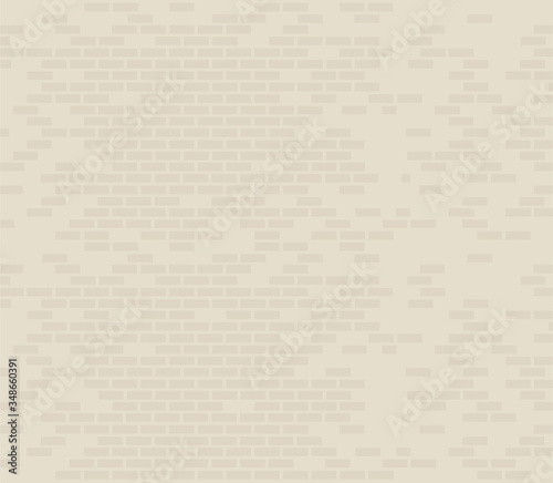 Beige brick wall flat isolated