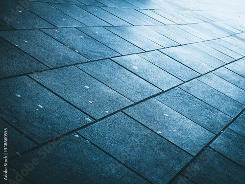 Pavement with square pattern
