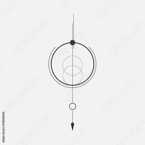 minimalist geometric design elements tattoo. - hipster concept.