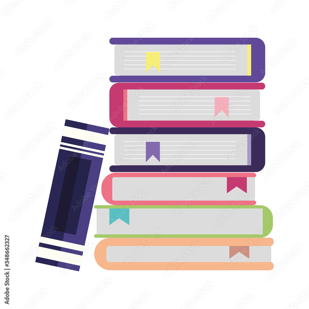 school stacked of books isolated icon design school stacked of books isolated icon design