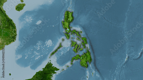 Philippines, satellite B - dark glow