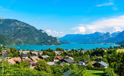 Wolfgangsee lake by in St Gilgen. Salzkammergut, Salzburg, Austria