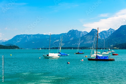 Wolfgangsee lake by in St Gilgen. Salzkammergut  Salzburg  Austria