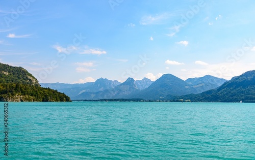 Wolfgangsee lake by in St Gilgen. Salzkammergut, Salzburg, Austria