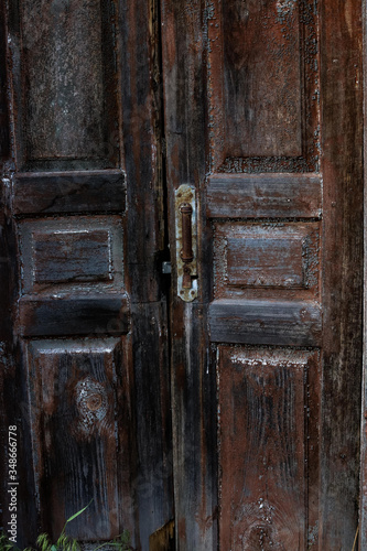 old, wooden, shabby door