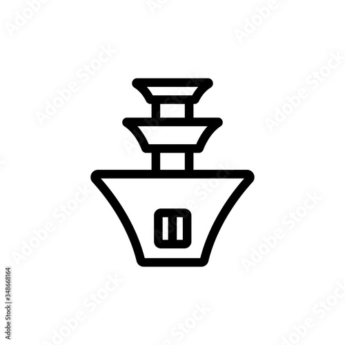 chocolate fondue fountain icon vector. chocolate fondue fountain sign. isolated contour symbol illustration