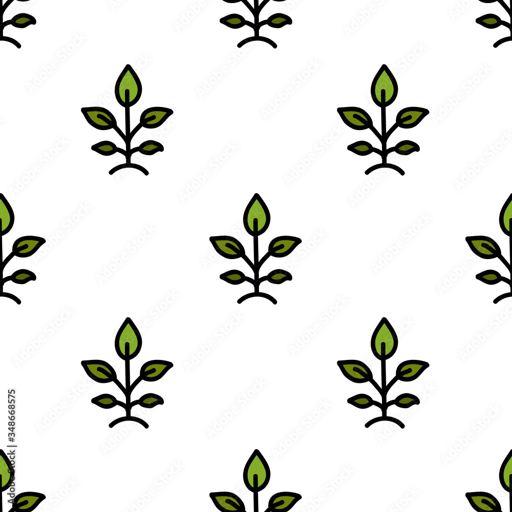 plant seamless doodle pattern