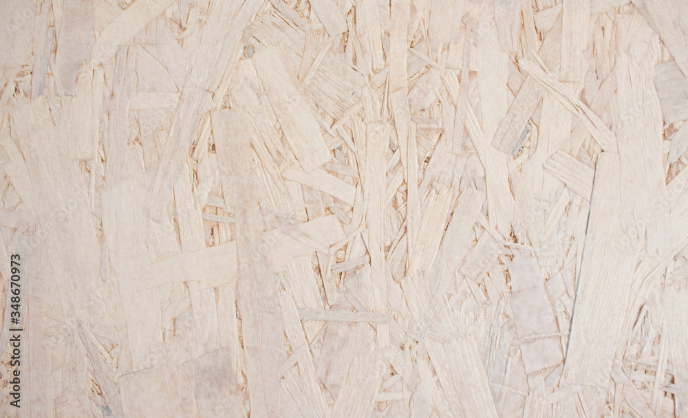 Obraz premium Rustic white natural background, pressed plywood in white impregnation. Top view, flatlay