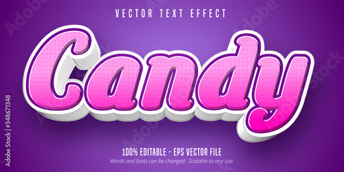 Candy text, 3d editable text effect