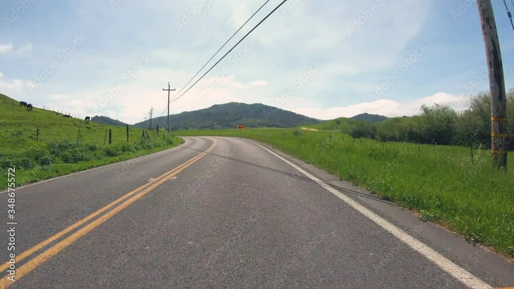 Driving Along Country Road in Northern CA. (USA) Driving Along Country Road in Northern CA. (USA)