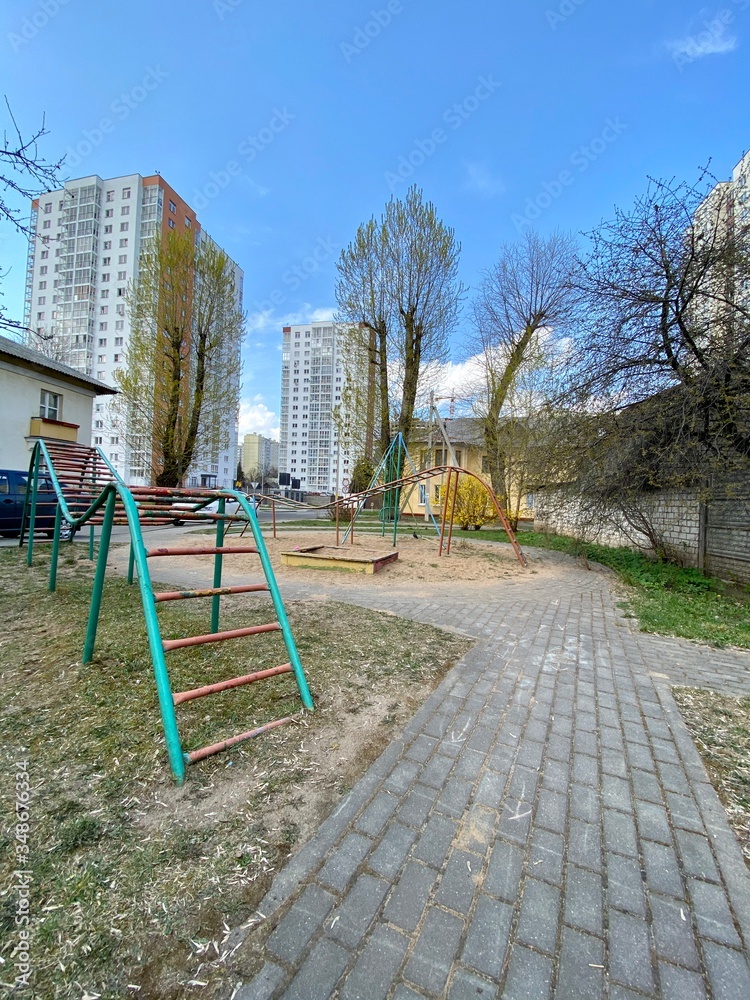 playground in autumn