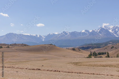 View of Belukha Mountain. Russia. Belukha Mountain is part of the World Heritage Site entitled Golden Mountains of Altai.