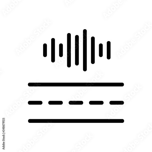 sound roads icon vector. sound roads sign. isolated contour symbol illustration