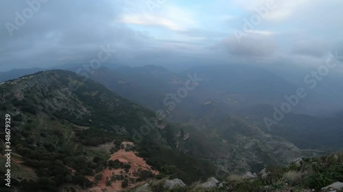 scenic view of Cuatro Palos Viewpoint in the Queretaro's Sierra, Mexico
