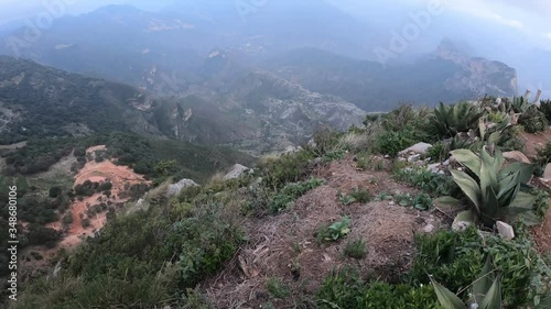 scenic view of Cuatro Palos Viewpoint in the Queretaro's Sierra, Mexico
