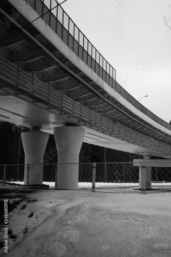 black and white photo of road
