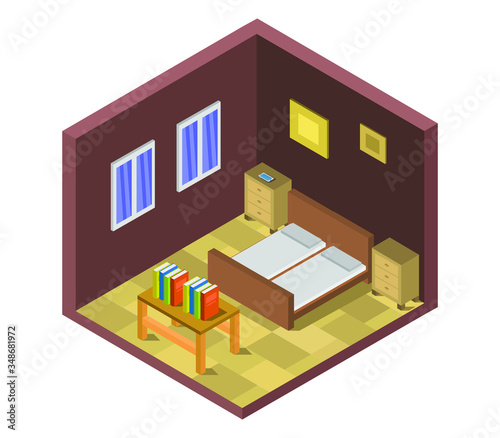 isometric bedroom