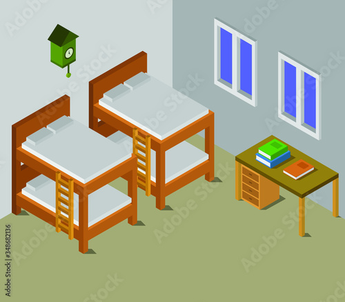 isometric bedroom