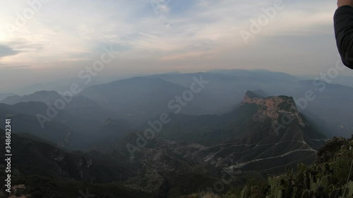 scenic view of Cuatro Palos Viewpoint in the Queretaro's Sierra, Mexico
