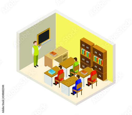 isometric school room