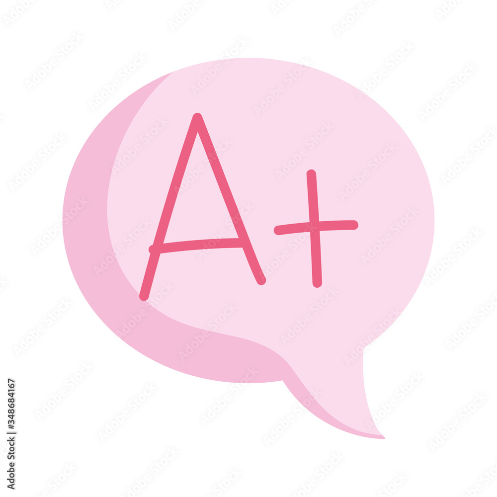 school score a plus isolated icon design school score a plus isolated icon design