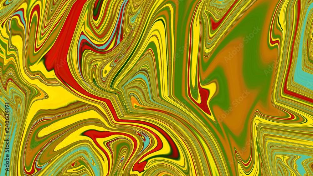 Fototapeta premium Colorful psychedelic background. Marbling texture. Marbling texture design. Colorful abstract background. Stunning unique delicately textured swirled modern abstract design perfect for wallpapers