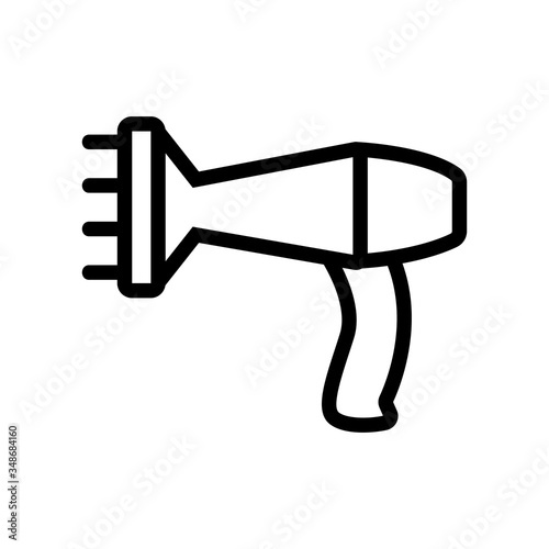 hair dryer diffuser icon vector. hair dryer diffuser sign. isolated contour symbol illustration