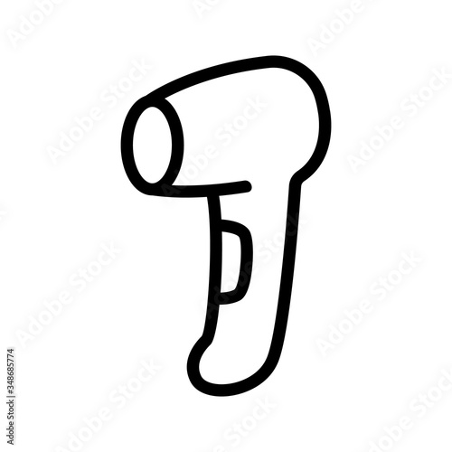 compact dryer with friction pad icon vector. compact dryer with friction pad sign. isolated contour symbol illustration