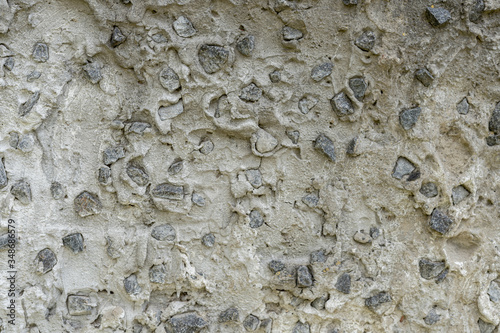 Concrete product made of large granite rubble